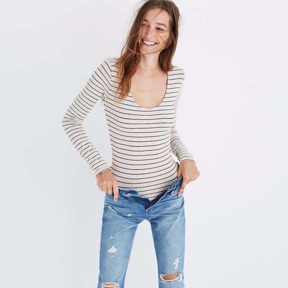 Madewell Tops - Madewell Stevie Cotton Bodysuit